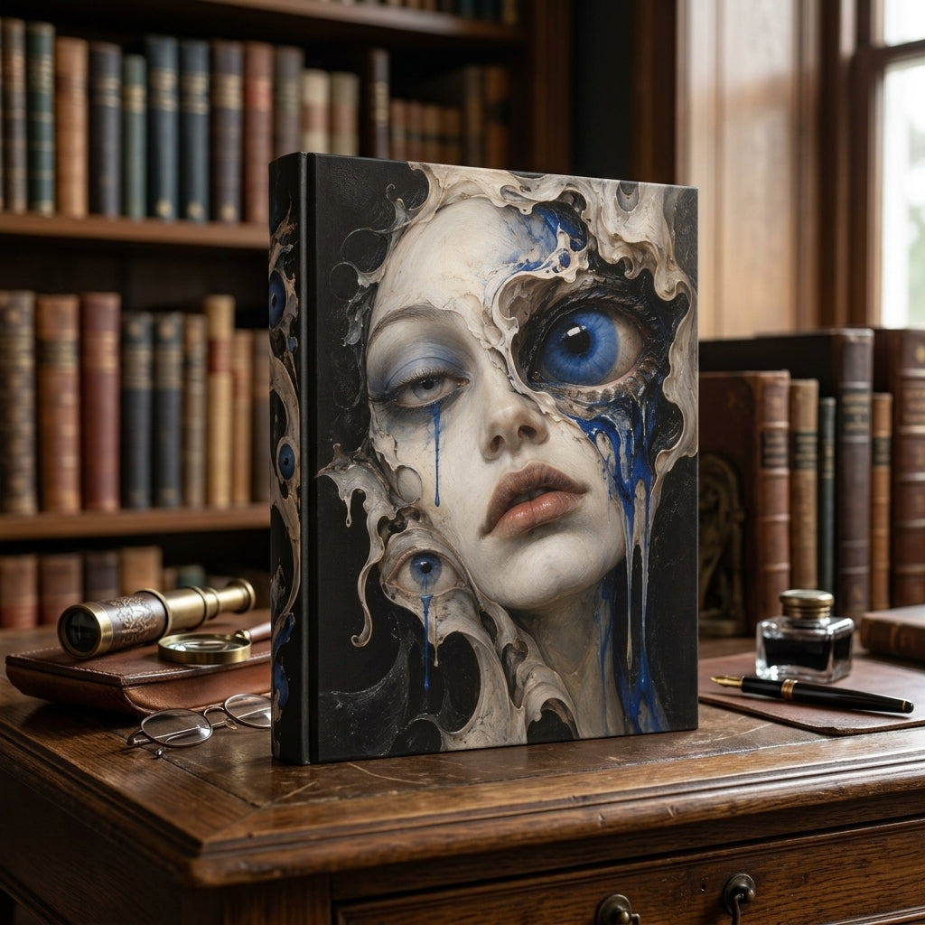 YenacVa Surreal Blue Eye Portrait Art Book