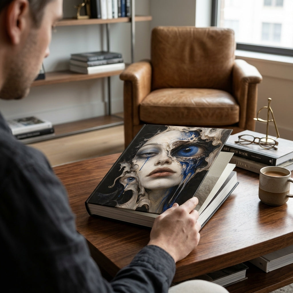 YenacVa Surreal Blue Eye Portrait Art Book — view 2